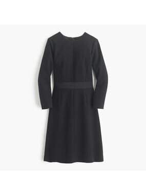 NEW J. Crew Dress Womens 4 Black Double Faced Wool Crepe Career C1063